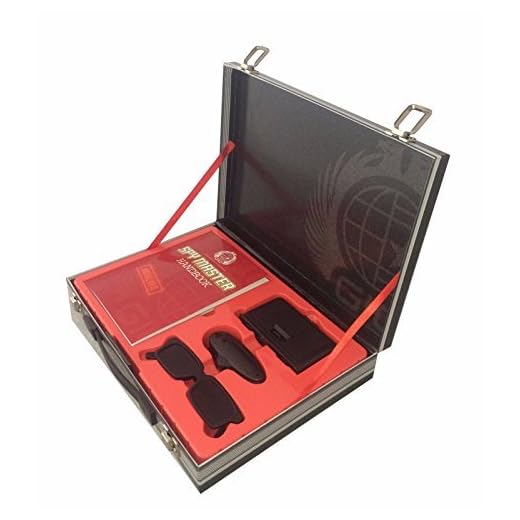 Spy Master Briefcase Black Spy kit - Secret agent mission handbook with top spy gear and gadget surveilance