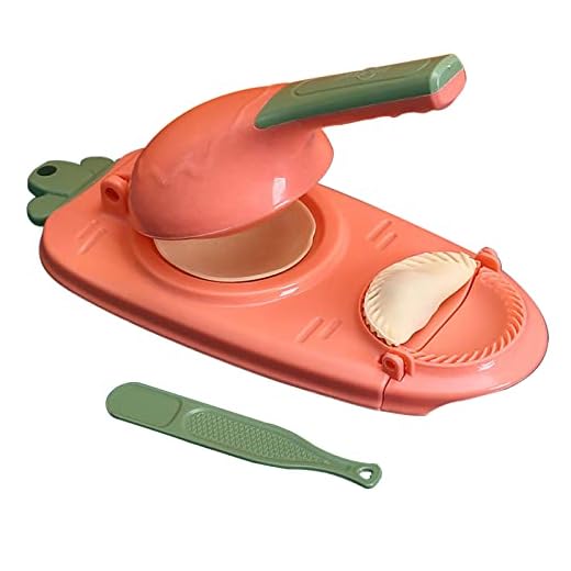 LUNLUN 2 in 1 Dumpling Maker, Manual Dough Presser Dumpling Wrappers Press Wrapper, Empanada Maker Press for Pressing Dumpling Skin Wrapper Mould Dough Press Maker (Pink)