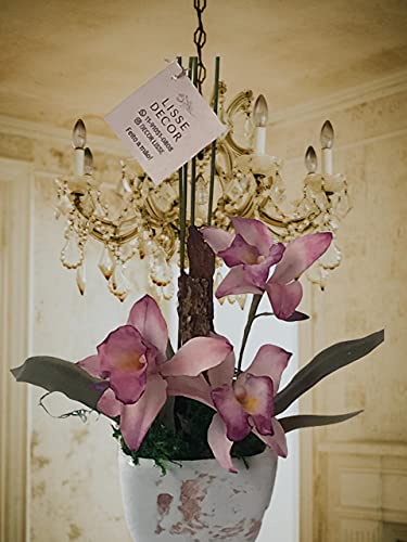 Flor Artificial Orquídea Bambu Vasinho Cerâmica Presente