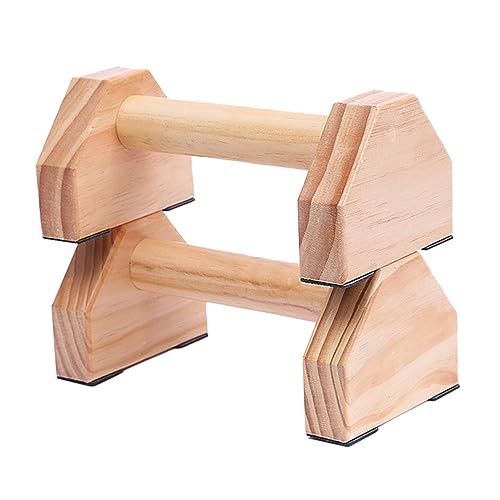 BCOATH 1Pair Solid Wood Bracket Durable Fitness Equipment for Calisthenics Handstand Bars for Home Workouts for Strength Training and Muscle Building