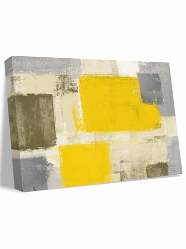 SderBott Yellow Ombre Canvas Wall Art for Living Room/Office/Bathroom/Kitchen Pictures