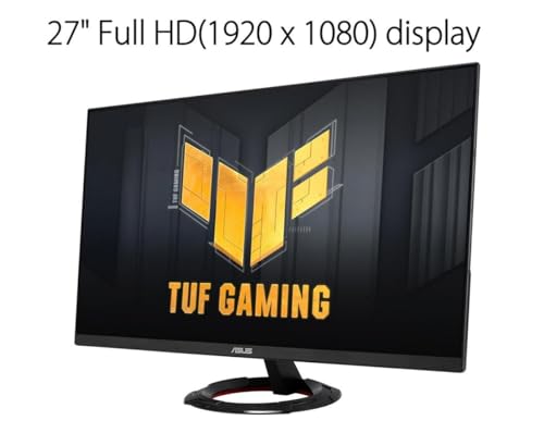 Image of ASUS TUF Gaming 27 inch FHD IPS Monitor with 1ms Response Time, Anti-Glare, Flicker Free, AMD FreeSync, 180Hz Refresh rate, Displayport, HDMI, Black (VG279Q3R) 2 Pack w /DKZ Hub & ErgoFlexy Dual Mount Arms