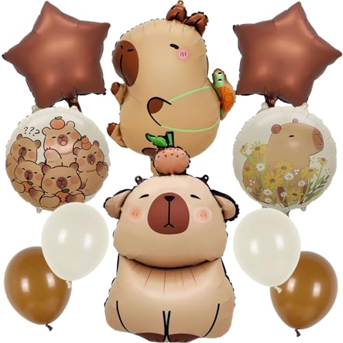 10 Piezas Capibara Globos Cumpleaños, Decoracion Globo Capibara,