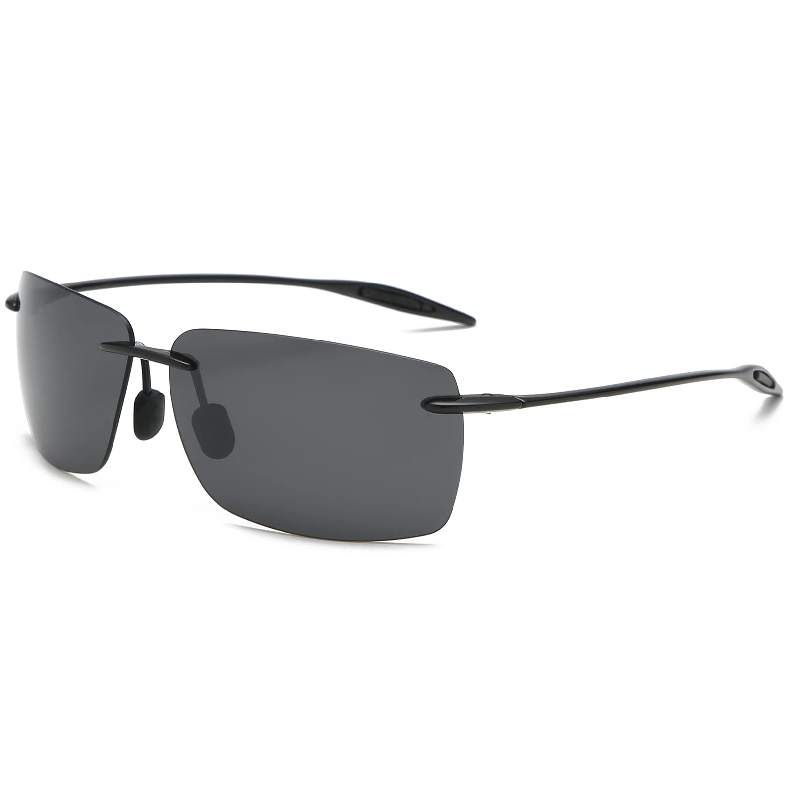 YIMI Mens Sunglasses Polarized Frameless z87 Safety Sun Glasses For Women UV400 Lightweight Anti-Glare Mirror Sunglasses