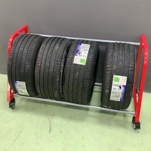 Supporto per pneumatici per auto, con ruote, regolabile, per garage e officine di riparazione auto