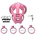 New Chastity Cage 3.0 Male Chastity Device with 4 Rings Resin Cock Cage Pink Chastity Cage Lightweight Chastity Cage for Man Penis Bondage Exercise Male Sex Toy（NUB）