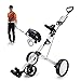 Carrello da golf Carrello da golf a spinta Carrello da golf Carrello a spinta da golf a 4 ruote con portabicchieri e rastrelliera segnapunti, carrello da golf portatile pieghevole Carrello portaborse