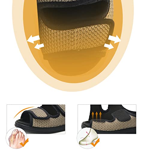 Chinelos Diabéticos Femininos,Casual Ortopédico Sapatos de Caminhada Diabéticos,Fertilizante Confort