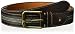 Tommy Hilfiger Men's Casual Belt with Center Stripe Stitch Detail, Brown/Navy/Green, 36
