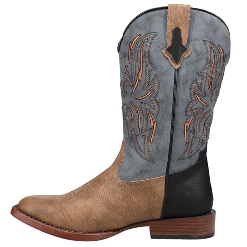 ROPER Kids Boys Dalton Square Toe Casual Boots Mid Calf - Brown3