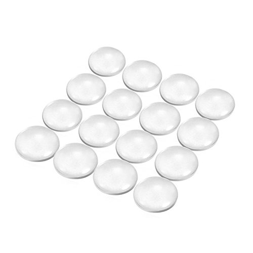 JJG 50Pcs 12mm Crystal Clear Round Flat Back Glass Dome Cabochons, for Photo Pendant Craft Jewelry Making