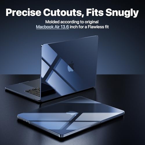 Image of Soonjet Compatible with MacBook Air 13 inch Case, Crystal Clear Shell, Fits 2026-2022 M5 /M4 /M3 /M2,A3449 A3240 A3113 A2681, Color-Matched Transparent Design for MacBook Air 13.6 inch