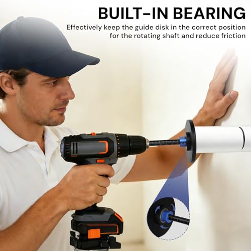 Image of PVC Pipe Internal Cutter Set - 360 Rotating Cutter, adjustable depth gauge, 5 HSS Saw Blades & Hex Key Shaftand 2 mandrels, portable PVC /ABS pipe cutter forinternal cutting (Black, 7 Inch)