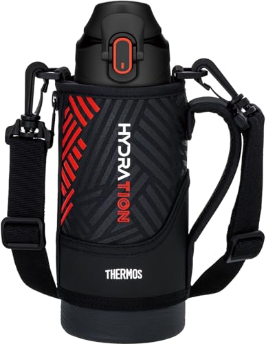 ????(THERMOS) Water Bottle, stainless-steel, Black Orange, 0.8L