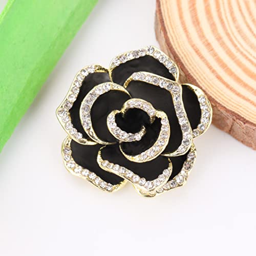 Image of Lavender flower brooch crystal rhinestone tulip brooch elegant accessories jewelry women brooches and pins fashion jewelry wedding flowers lapel pin