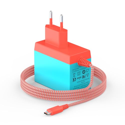 Shefor strömadapter kompatibel med switch, 39W USB C snabbladdare kompatibel med Switch/Type-C-enheter, stöd för TV-läge/handhållet läge, OLED/Lite/Dock/Pro Co 15V/2.6A