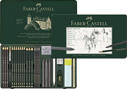 Faber-Castell 112974 - Pitt Graphite Set im Metalletui, groß, 26-teilig – Bild 3