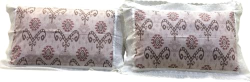 Image of VHC 100% Cotton Lace Pillow Cover /Case Set (Pack of 2)-Maroon (Nomadic Pink)