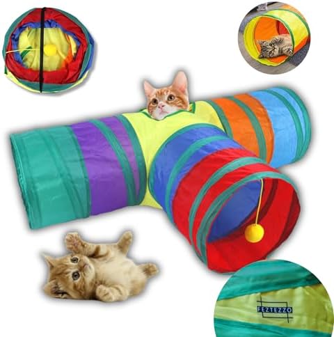 Brinquedo Interativo para Gatos Pets Tunel com Bolinha – Portátil...