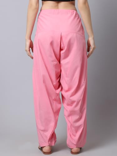 Image of Pistaa's Women's Regular Fit High Rise Combo of 3 Solid Pure Cotton Patiala Salwar