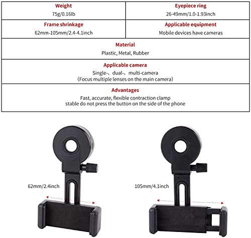 Universeller Handy-Fotoadapter - LUXUN-Smartphone-Adapter - Schnellmontage-Smartphone-Adapterhalter Cliphalterung für… – Bild 5