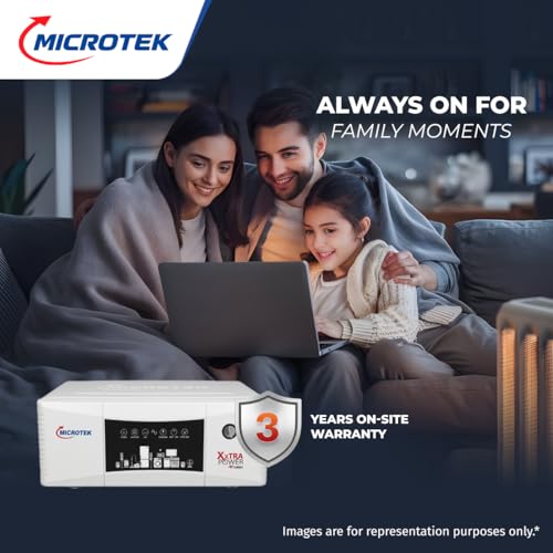 Image of Microtek XXTRA Power VTURBO NEW 2100 24V SW Pure Sine Wave Inverter for Home,1650VA Power Backup, Supports 24V Dual Battery System, Ideal for Lights, Fans, TV, Router & Laptop, 230V Output