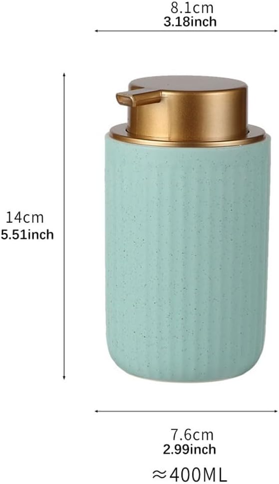 Kitchen Soap Dispenser Light Luxury Ceramic Soap Dispenser Lotion Bottle Shower Gel Shampoo Bottle Suitable for Bathroom Bathroom Soap Dispenser(B)