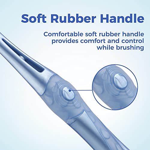 Image of Medium Toothbrushes for Adults, Whitening Toothbrush with Spiral Medium Bristles for Smoke Tea Coffee Stain, Deep Plaque Removal, Rounded Bristle Tips for Gentle Cleaning