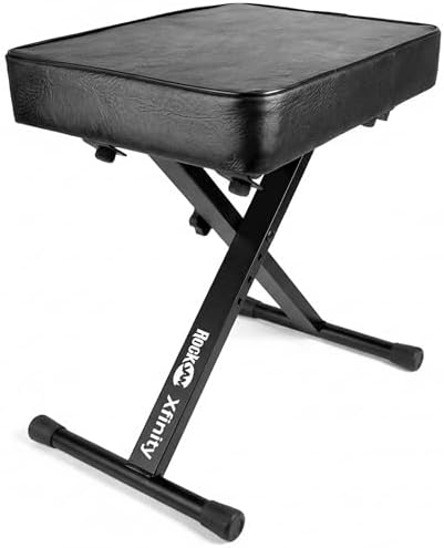 Banco de teclado acolchado ajustable de Rockjam Premium o taburet...
