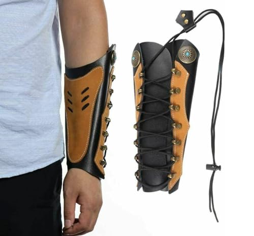 KTGCOZS Replacement New Archery Leather Arm Guard Forearm Protective Gear Hunting Arrow Bow