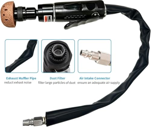 Image of Air Tire Repair and Polish Patch Kit with 2500 RPM tire Buffer, Inner Liner Scraper, Patch Roller, and Durable Buffing Wheel for Tire Maintenanc