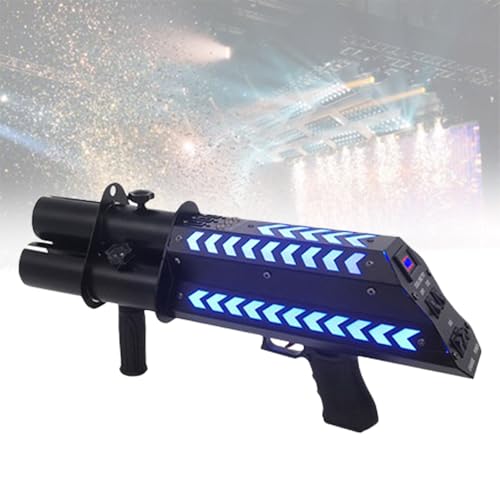 XRSMOU Cañón Lanzador De Confeti Inalámbrico, Máquina De Ambiente De Bar Profesional, para Efecto De Escenario De Boda De Fiesta (WithLEDlight)