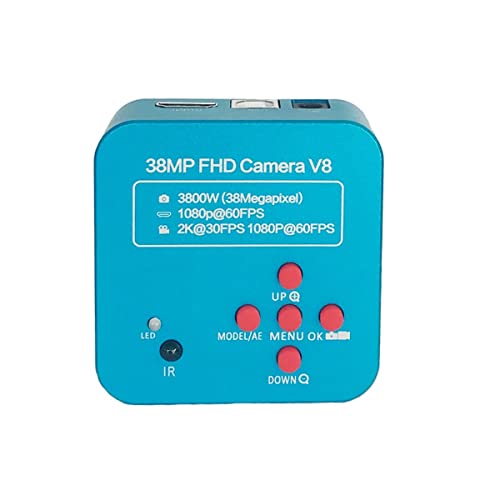 Microscope 38MP Digital Microscope Camera, Mini Stand +56 LED Lights(Black Camera)