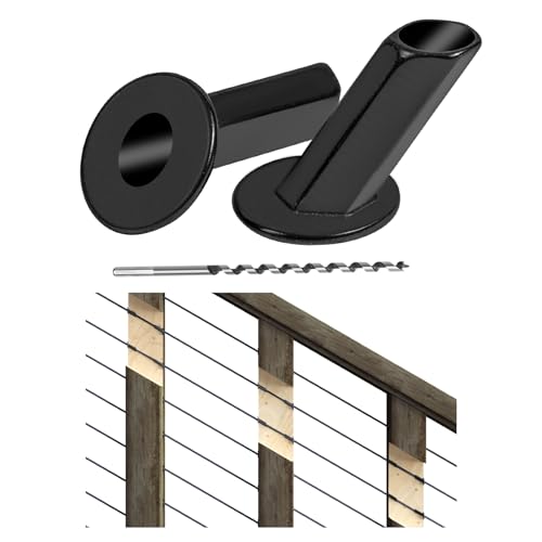 Manchons de protection d'angle Muzata CR70 en acier T316 noir pour câble de 6,35 mm lot de 20