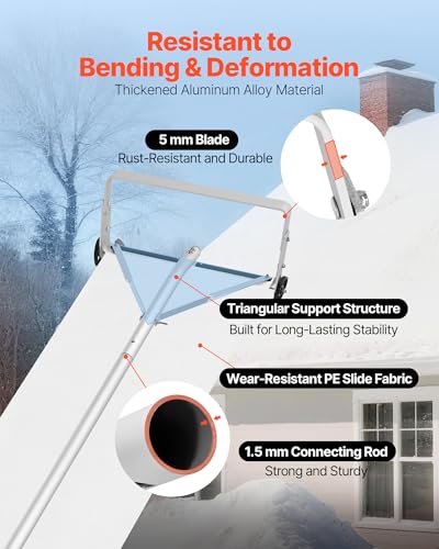 VEVOR 30ft Reach Snow Roof Rake
