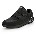 KWUKOTY Men's Diabetic Shoes | Adjustable Sneakers | Lace-Free | Plantar Fasciitis/Edema/Swollen Feet/Bunions | Wide Black Size 9.5