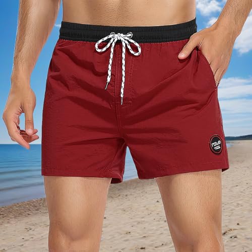Men's Board Shorts Swim Trunks Quick Dry Swimming Trunks for Men Cargo Pockets