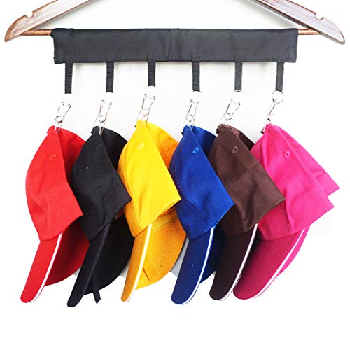 Hat Organizer Hanger, Stainless Steel Clips Keeps Hats Clean. Hat Storage Baseball Cap Holder Hat Rack, Change Your Cloth Hanger to Cap Organizer Hanger - Keep Your Hats Cleaner Than a Hat Rack