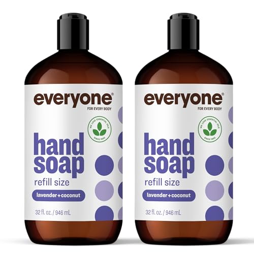 Image of Everyone Natural Liquid Hand Soap, Lavender Coconut, 32 oz, 2-Pack | Everyone Liquid Hand Soap, Lavender Coconut, 32 oz, 2-Pack