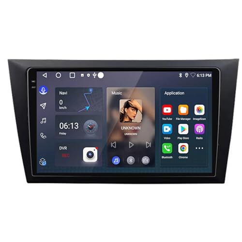Radio coche 2 DIN con Carplay inalámbrico y 1G+32G para VW Golf MK6