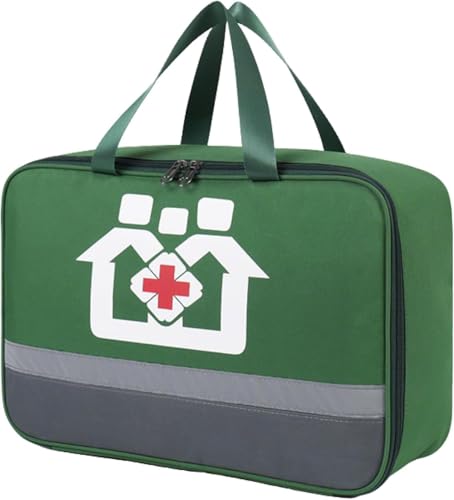 Zimohe 2PCS Medikamententasche, Leer Medizin Aufbewahrungstasche, Große Kapazität wasserdichte Ablageboxen für Haus Auto Office Camping Jagd Reisen (Green)