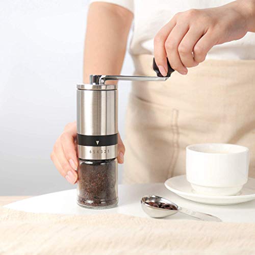 Moulin à café manuel mouture réglable pour espresso doux - 4