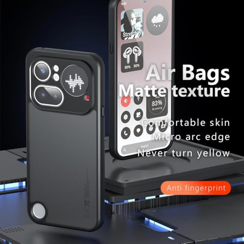 Image of Phone Case for Nothing Phone 4a Pro, Matte PC+TPU Cover, Air Bag Corner Protection, Anti-Fingerprint, Never Turns Yellow, Micro Arc Edge, Skin-Feel Texture, Black