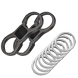 Farspan 2 Pack Keychain Quick Release Spring with 8 Key Ring Heavy Duty Key Organizer and Car Key Ch