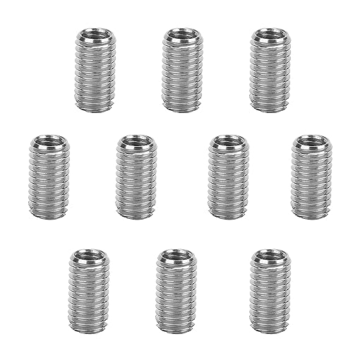 Set de 10 Insertos Roscados M8 a M6 de Acero Inoxidable - Tuercas Reductoras Macho y Hembra, Insertos Autorroscantes, para Automoción, Turbinas de Vapor y Equipos Mecánicos