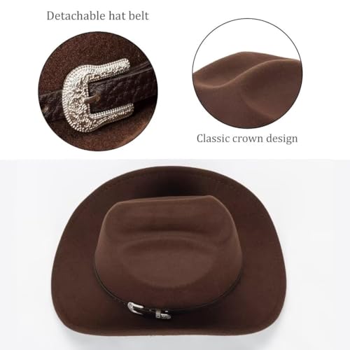 Image of Vintage Western Cowboy Hat for Men Outback Cowgirl Hat M /L