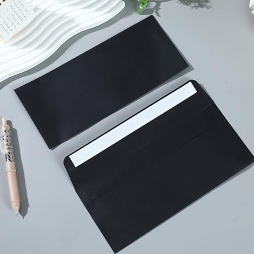 Lot de 100 enveloppes standard à colle intégrée pour invitations de bureau
