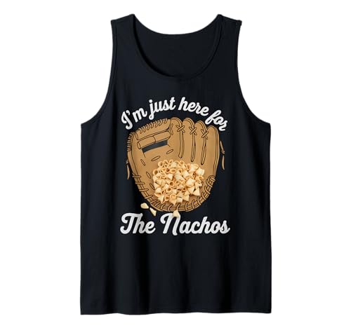 Divertido Béisbol Nachos Amante Juego Día Deportes Snack Camiseta sin Mangas
