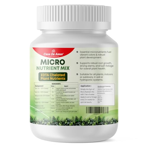 Image of Casa De Amor Micro Nutrient Mix 150Gm For Plants - EDTA Chelated Formula - Zinc, Boron, Iron, Manganese And More - 100% Water Soluble (Pack Of 1), Powder Form