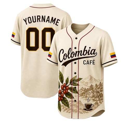 Custom Colombia Baseball Jersey, Personalized Name Number Shirt for Men Women Kids, Family Matching Outfit